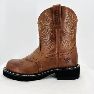 Ariat Women's Fatbaby Saddle Brown Western Boot Size 7B